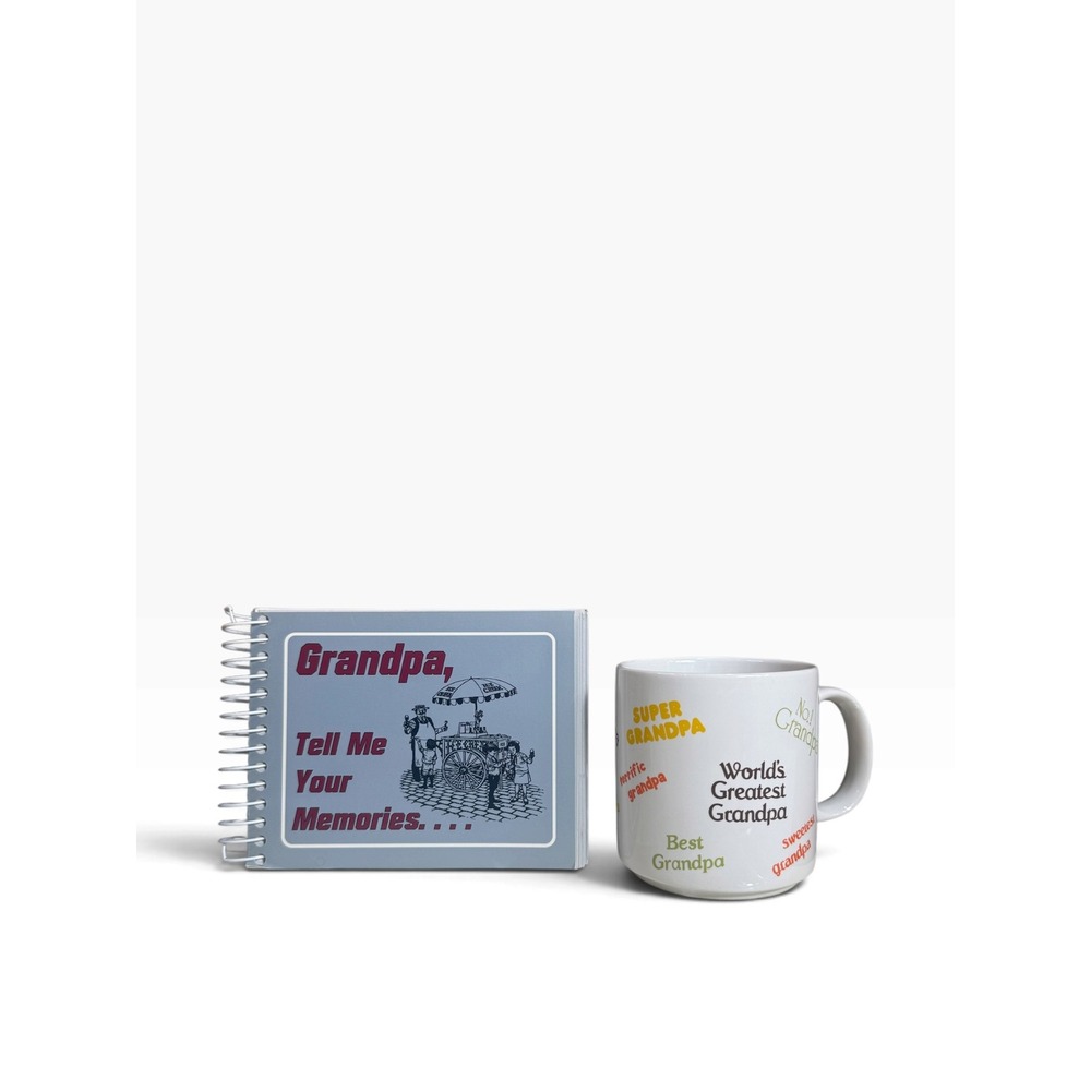 Vintage Russ Berrie Best Grandpa Coffee Mug White Ceramic Retro 90s Gift